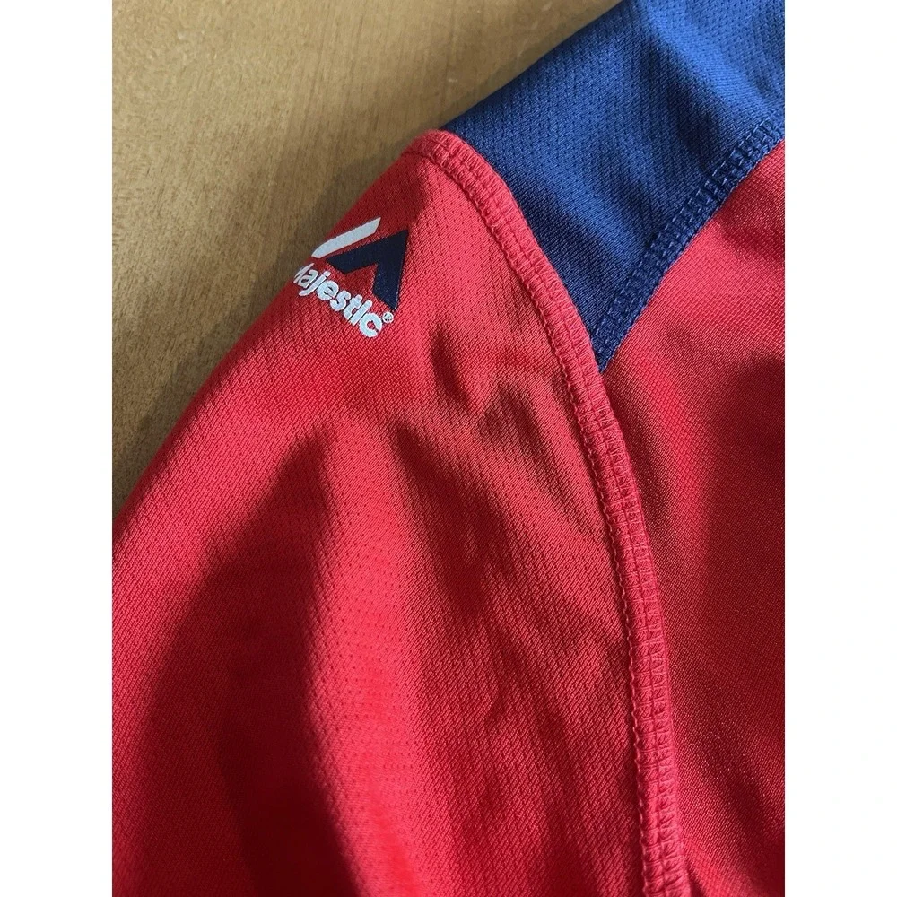 Washington Nationals Majestic Cool Base 1/4 Zip Pullover‎ Men's Size S Small